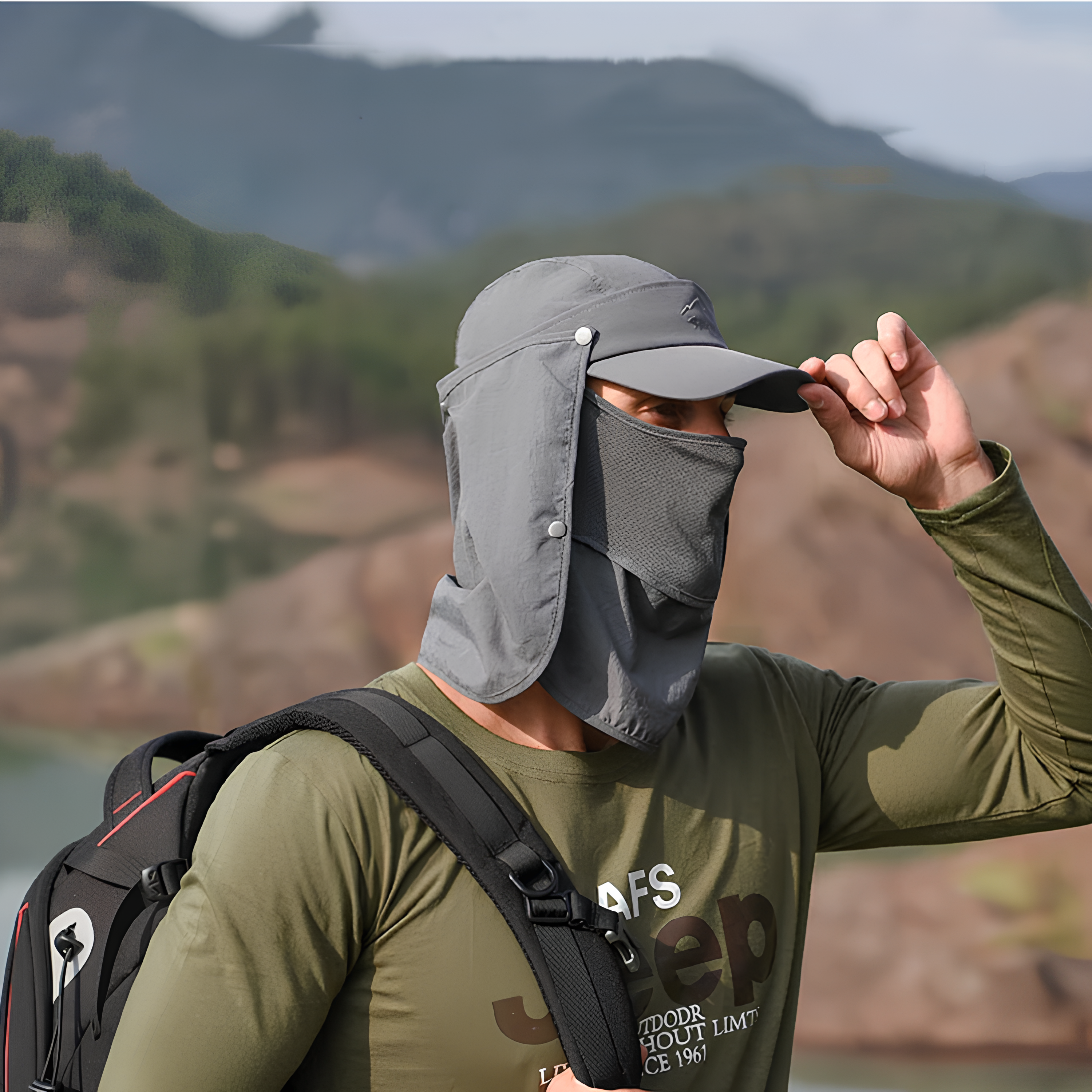 Forest II アウトドア日よけ帽子防風付きサイド保護機能快適でスタイリッシュ メンズ レディース向け野外活動用高機能サンハット