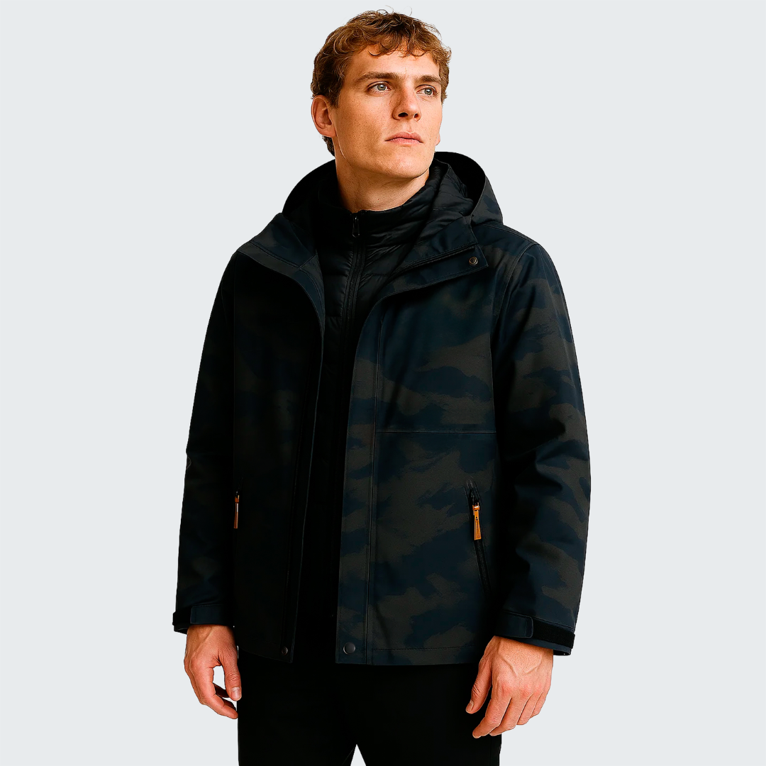 Stormhood 2-in-1 ダウンジャケット 高機能 防水透湿 全天候対応 フード着脱可 8000mm アウトドア向け