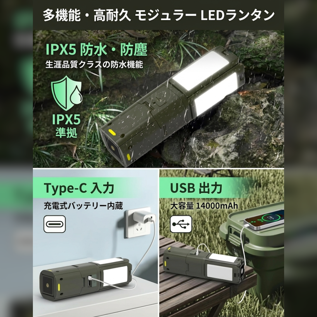【2026最新モデル】圧倒的な明るさで360度を照らす!Sakamping 伸縮式LEDキャンプライト | 大容量バッテリー搭載・USB充電式 | 三脚一体型で屋外でも安定 | 夜釣り・キャンプ・停電・防災に最適 | 安心の1年保証付