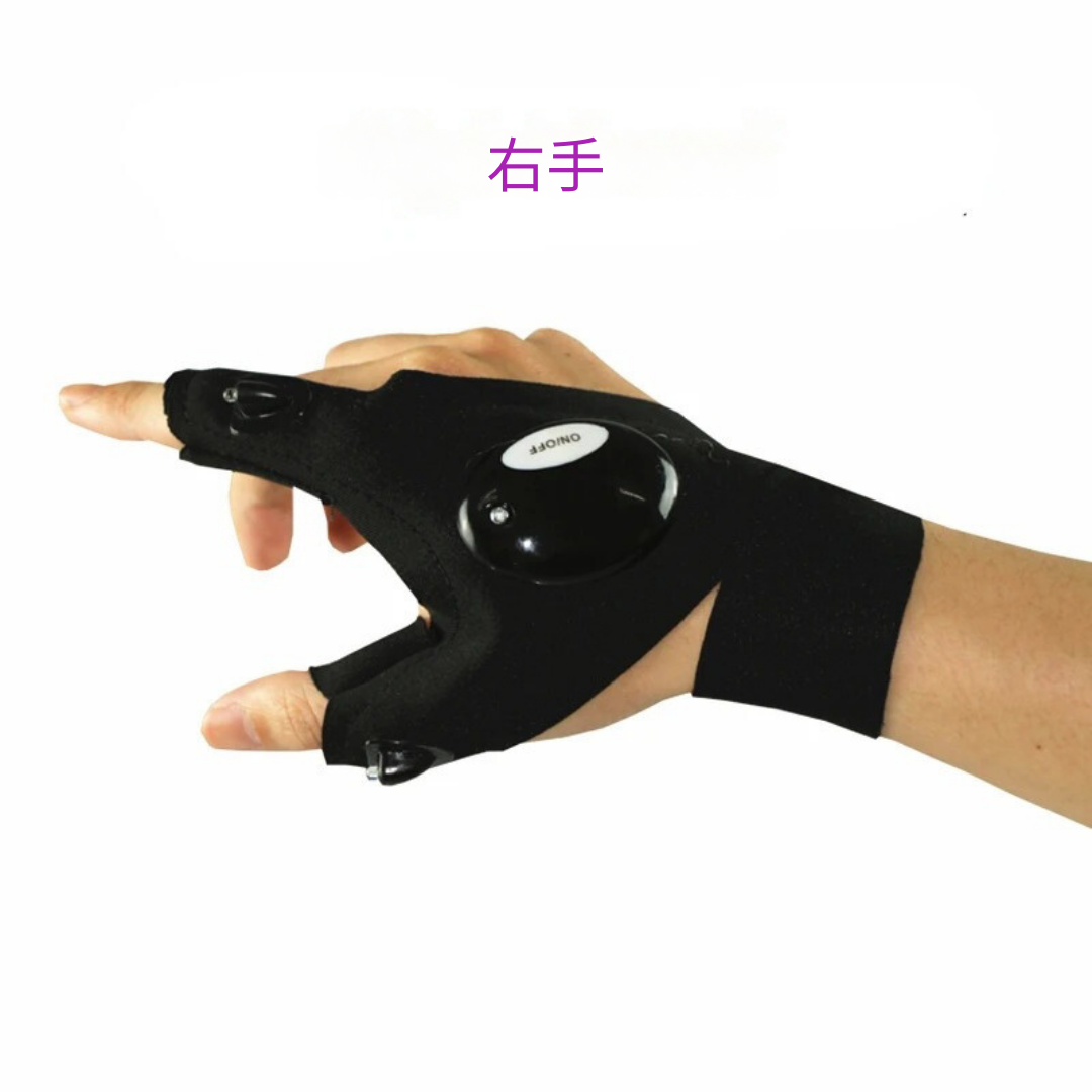 【2026年最新プロ仕様】両手が自由に!Sakamping LEDフィンガーライト 手袋 | 高輝度LED搭載・完全防水設計 | 夜釣り・餌付け・細かい作業に最適 | 伸縮性素材・男女兼用 | 安心の1年保証付