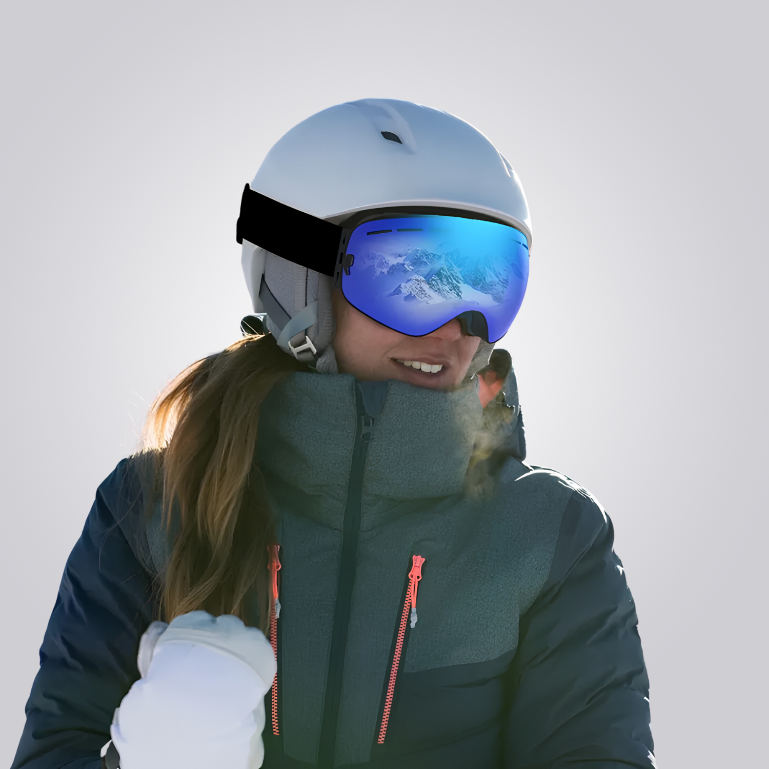 【雪山の強烈な照り返しを完全シャットアウト・エアロダイナミクス構造と洗練されたスタイリッシュデザイン】Sakamping スキー ビジョン ゴーグル (スノーボード用 UV400 スノーゴーグル) | UV400 99%紫外線カット・エアロ流体フレーム・防曇ダブルレンズ・広角球面視野 | スキー・スノーボード・極寒ゲレンデ・冬アクティビティ | 1年保証付
