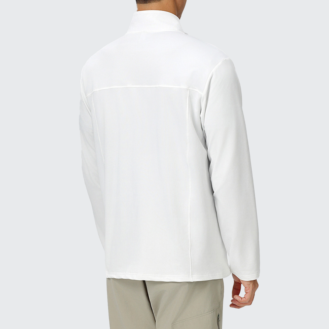 メンズストリームラインジャケット 伸縮素材で動きやすい 通気性抜群 ジップポケット搭載 アクティブ男性向け 高機能スポーツウェア