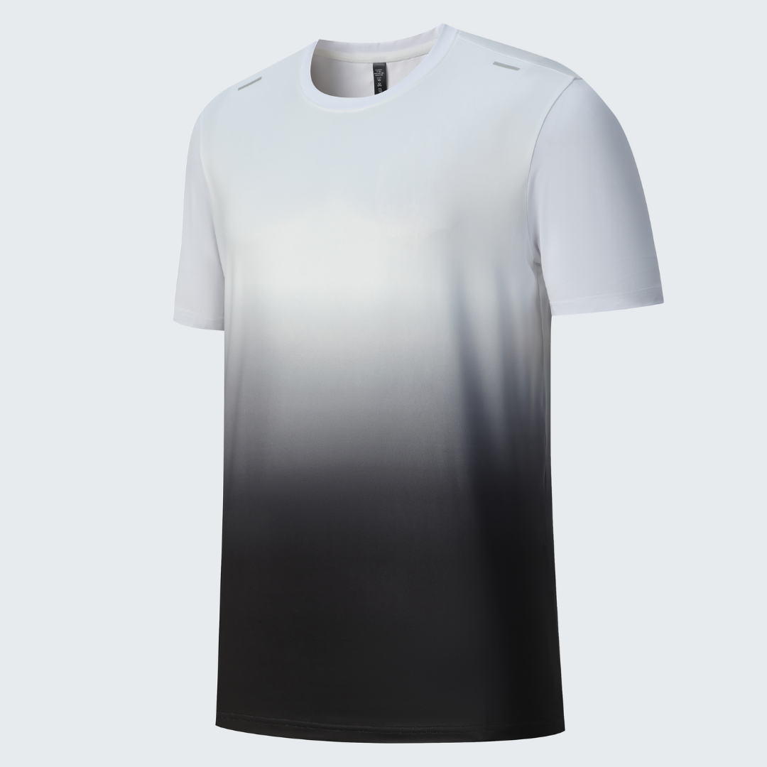 メンズ グラデーション パフォーマンスTシャツ 吸汗速乾 高通気 アスリート向け 快適フィット 強化トレーニングパートナー 必携