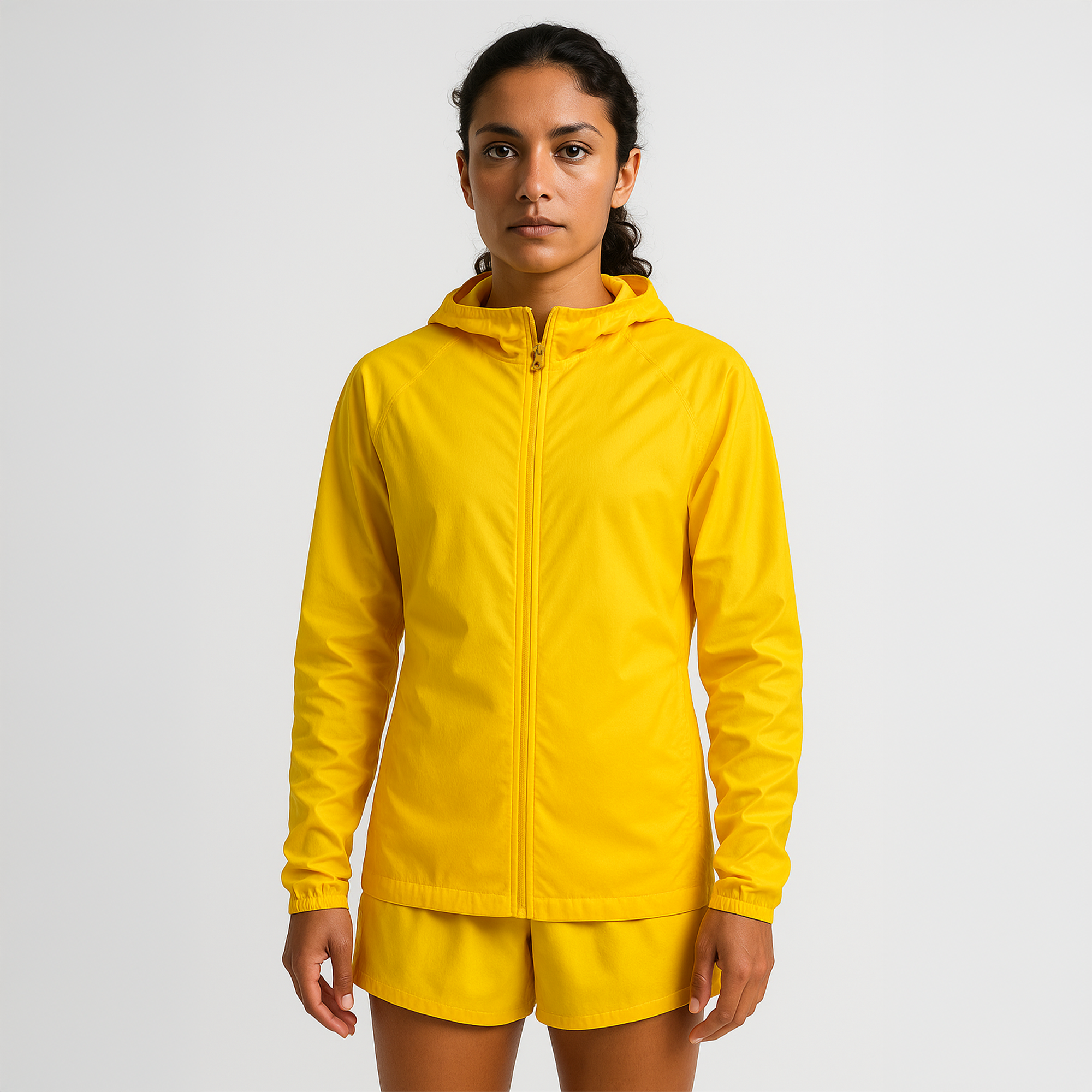 女性用 防水ウィンドブレーカー UV40以上 透湿性 防風撥水機能 フード調整可能 折りたたみ付き 軽量で快適 高機能日差し対策