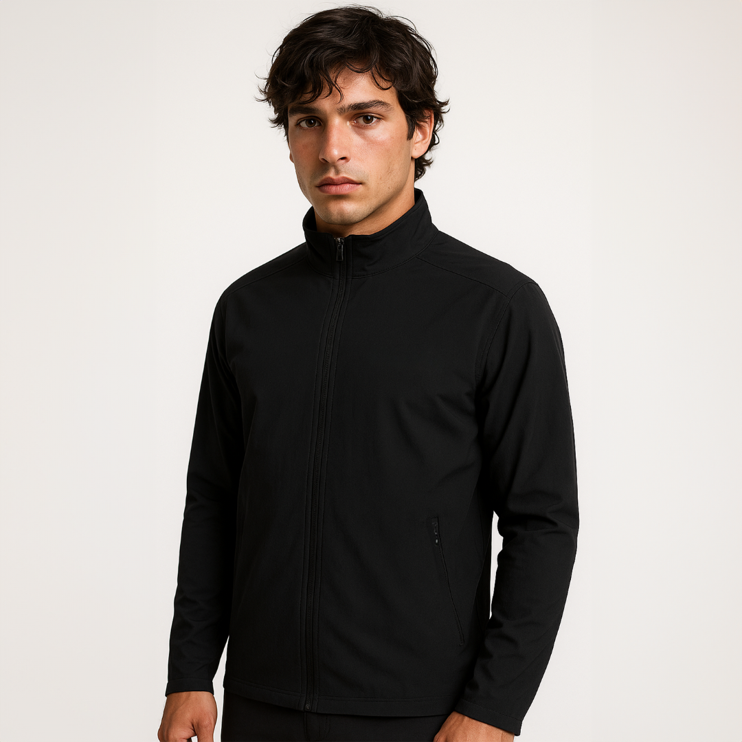 メンズストリームラインジャケット 伸縮素材で動きやすい 通気性抜群 ジップポケット搭載 アクティブ男性向け 高機能スポーツウェア