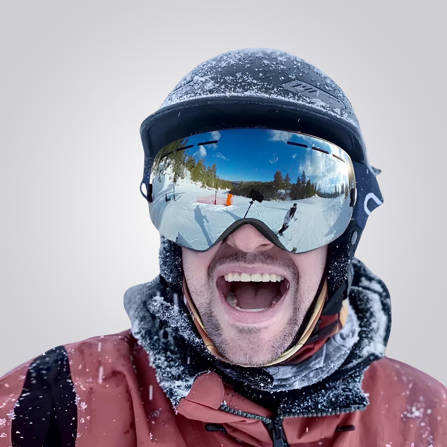 【雪山の強烈な照り返しを完全シャットアウト・エアロダイナミクス構造と洗練されたスタイリッシュデザイン】Sakamping スキー ビジョン ゴーグル (スノーボード用 UV400 スノーゴーグル) | UV400 99%紫外線カット・エアロ流体フレーム・防曇ダブルレンズ・広角球面視野 | スキー・スノーボード・極寒ゲレンデ・冬アクティビティ | 1年保証付