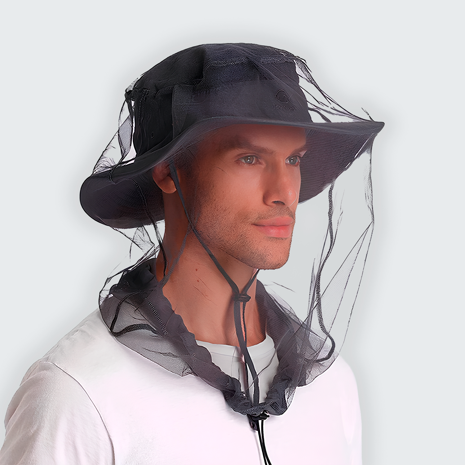 虫除けヘッドネット 全方位保護で顔首耳まで覆う 快適エルゴノミック設計 アウトドア愛好者向け 耐風性と涼感で長時間使用可能