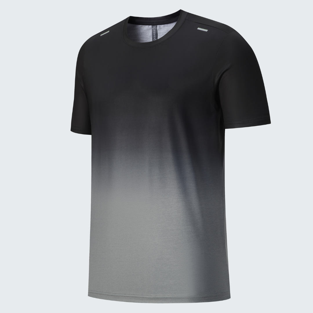 メンズ グラデーション パフォーマンスTシャツ 吸汗速乾 高通気 アスリート向け 快適フィット 強化トレーニングパートナー 必携