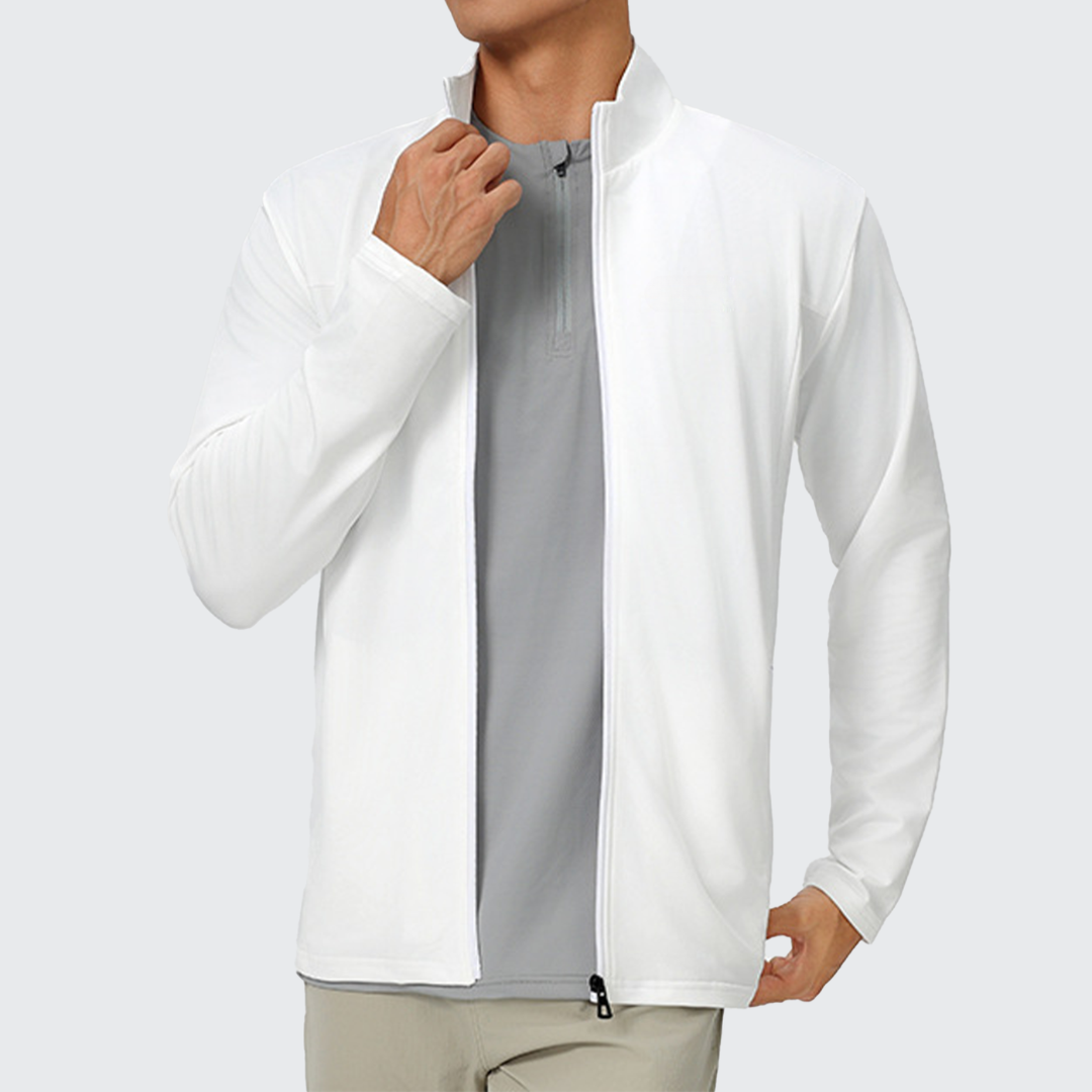 メンズストリームラインジャケット 伸縮素材で動きやすい 通気性抜群 ジップポケット搭載 アクティブ男性向け 高機能スポーツウェア
