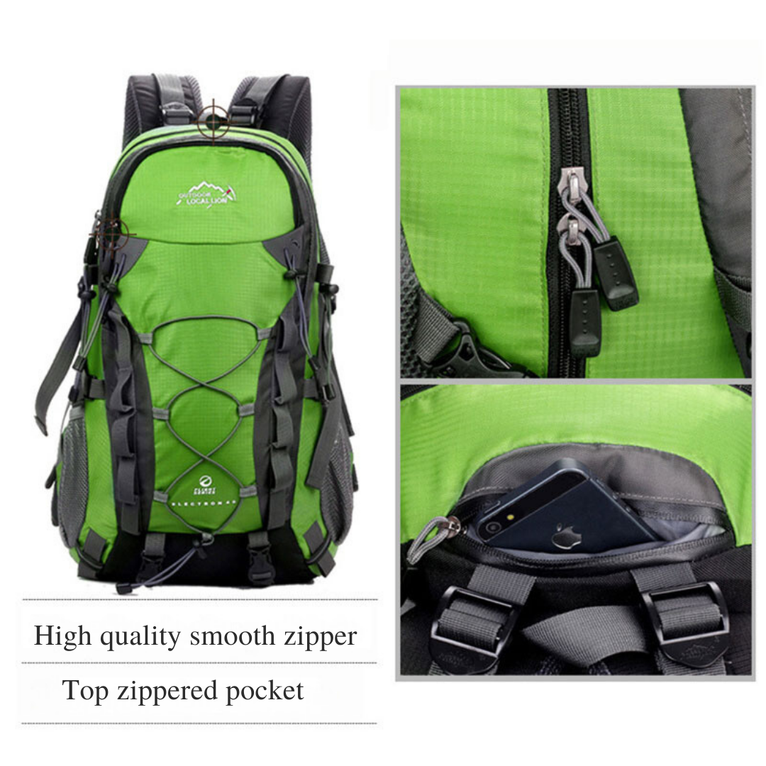 Explorer 40L ハイキングバッグ パッド入り背面 通気性 高耐久 調節可能 救命笛 アウトドア愛好家向け 軽量設計