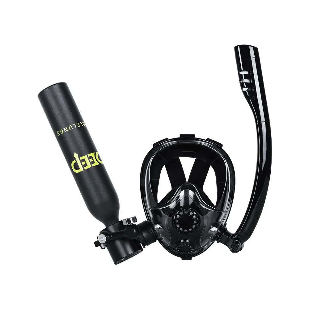 【2026年最新プロ仕様】水中で最大10分間の自由な呼吸!Sakamping Dideep 0.5L 酸素ボンベ付ダイビングマスク | 初心者でも簡単操作・視界広角180度 | 海水浴・シュノーケリング・緊急用に最適 | 今だけ専用収納バッグ付属・1年保証付