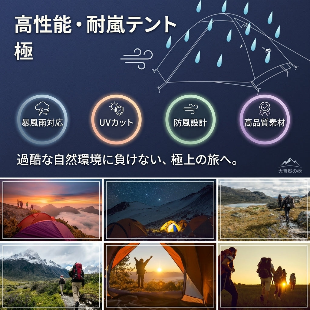 【ULテントの決定版】Sakamping 超軽量 2人用 トレッキングテント | 4シーズン対応・完全防水 | コンパクト収納・ダブルウォール構造 | 登山・ソロキャンプ・ツーリングに最適 | 1年保証付
