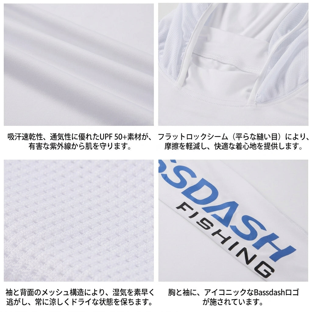 【着る日焼け止め・UPF50+】Sakamping フィッシングパーカー | 吸汗速乾・超軽量・高通気性 | 長袖 UVカット フード付きシャツ | 釣り・アウトドア・熱中症対策 | 1年保証付