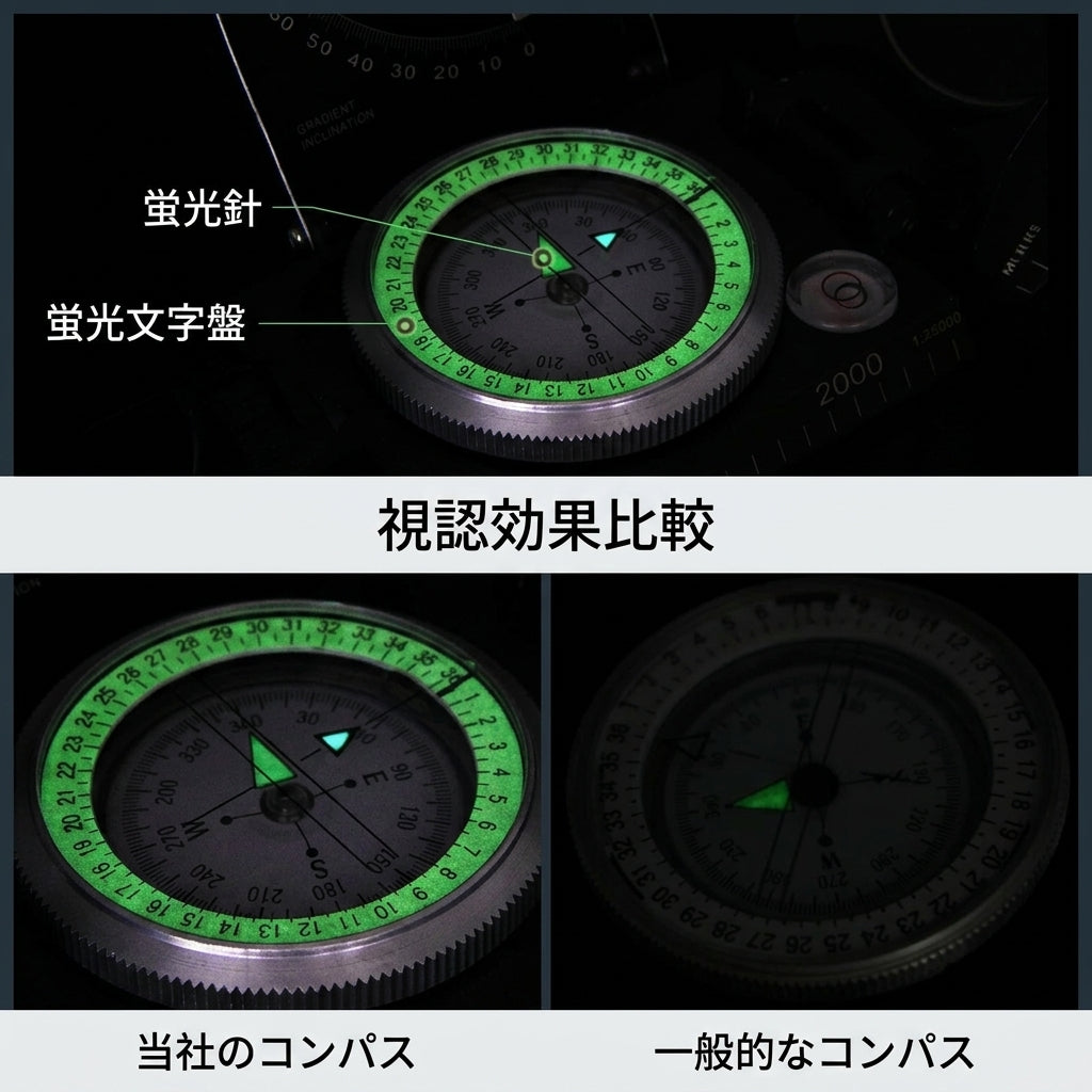 【スマホが使えない時の命綱】Sakamping サバイバル コンパス | 高精度レンズ・蓄光・防水耐衝撃 | 本格登山・読図・防災サバイバル対応 | 1年保証付