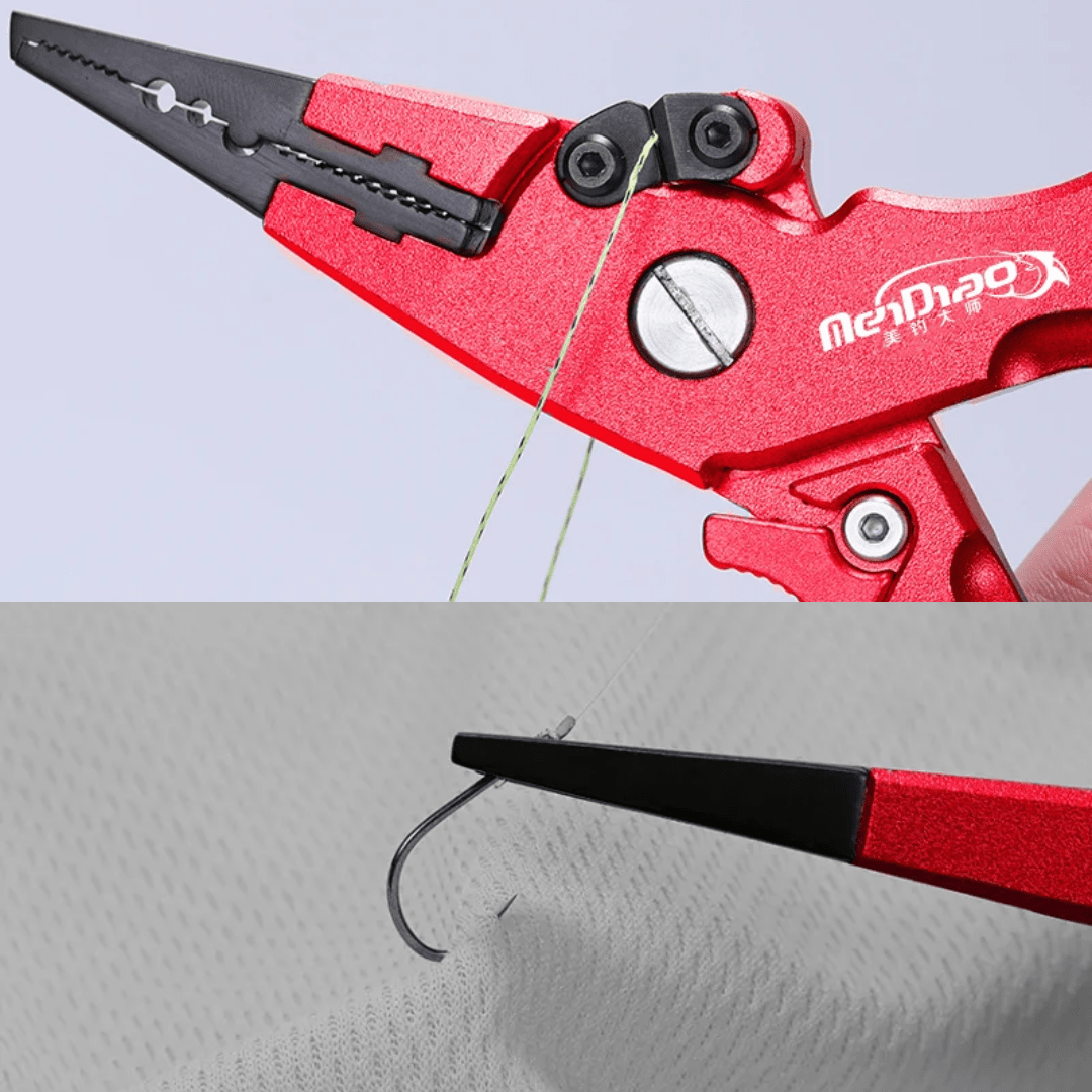 【プロの必需品】Sakamping フィッシングプライヤー&フィッシュグリップ セット | 高耐食性アルミ合金・ステンレス製 | PEラインカッター・スプリットリング対応 | 安全ストラップ付 | 1年保証付