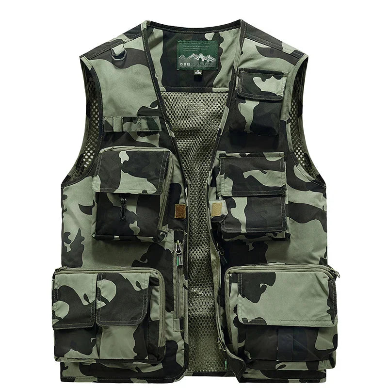 【手ぶらで釣行】Sakamping メッシュフィッシングベスト | 大容量マルチポケット・背面取り外し可能 | 通気性抜群・速乾ナイロン採用 | 渓流・堤防・ルアーフィッシング対応 | サイズ調整可能・多機能設計