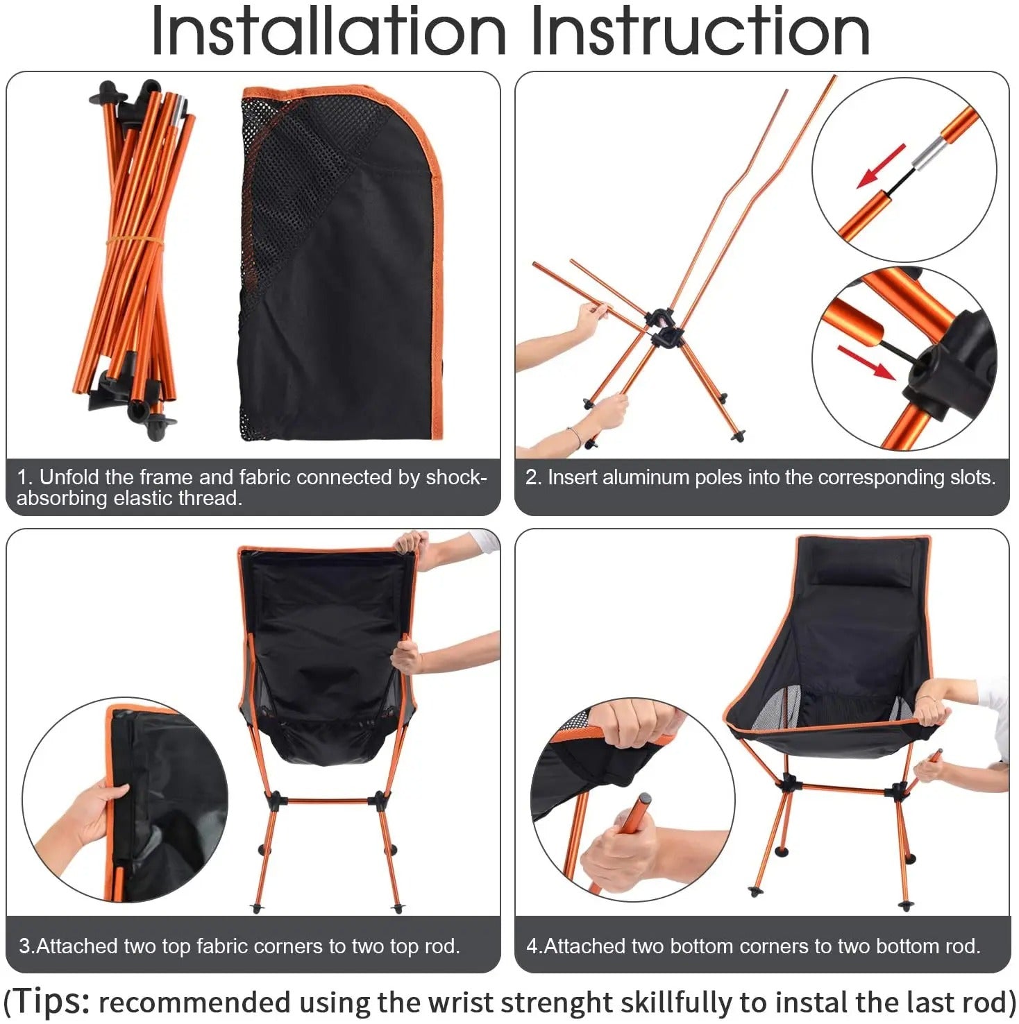 Ultralight Portable Folding Chair Plus アルミ合金構造 アウトドア向け快適