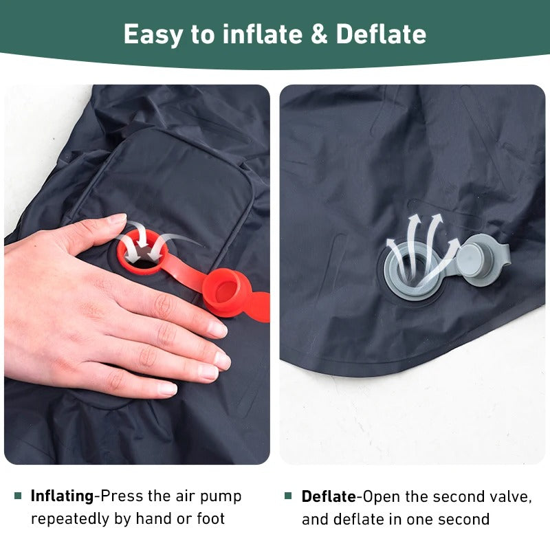Westtone Ultralight Inflatable Sleeping Pad 内蔵ポンプ 一人用 キャンプ 快適 アウトドア バックパッカー向け