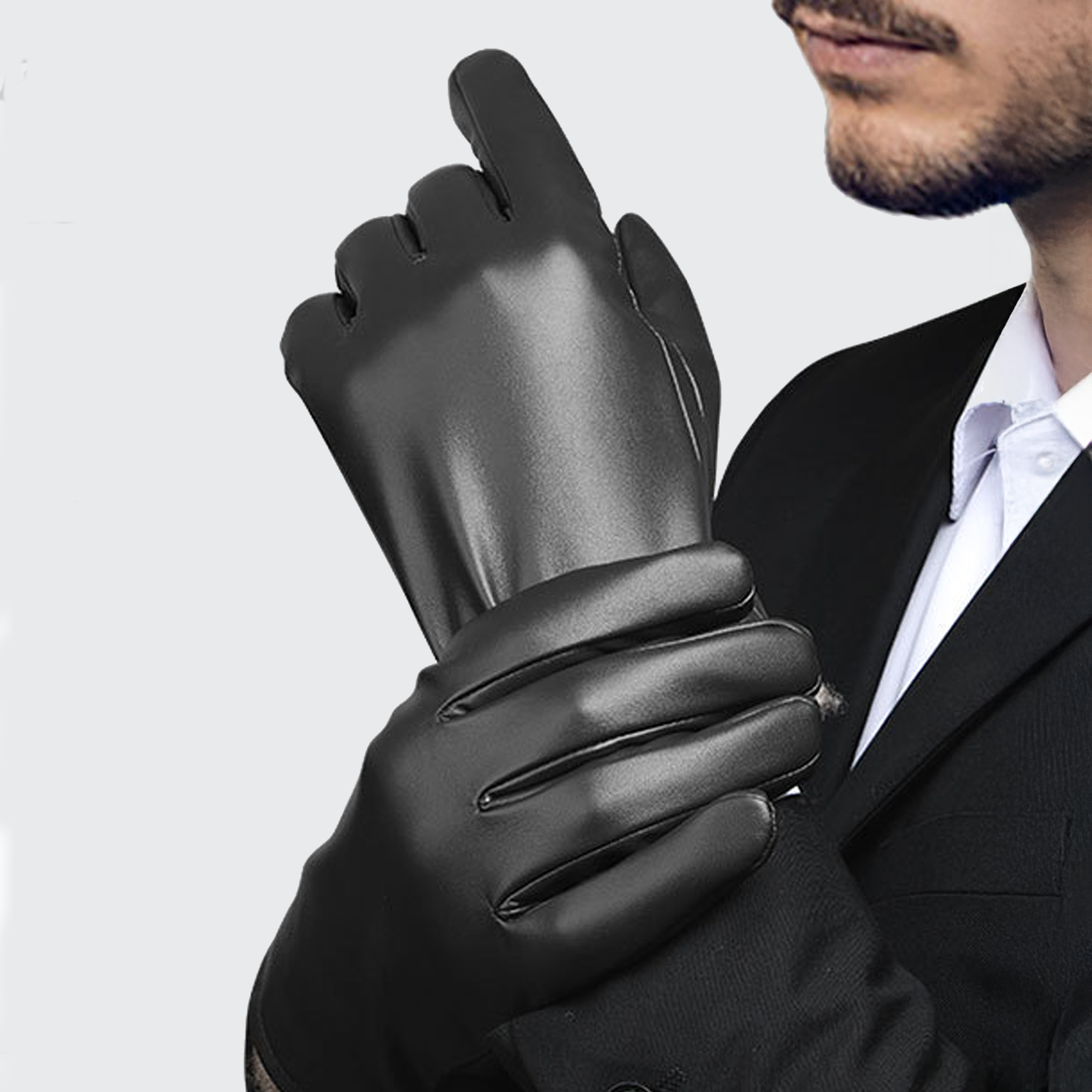 Dapper メンズ タッチスクリーン手袋 保温ライナー付き 撥水 防寒 おしゃれ 快適 スマホ対応 通勤 アウトドア対応