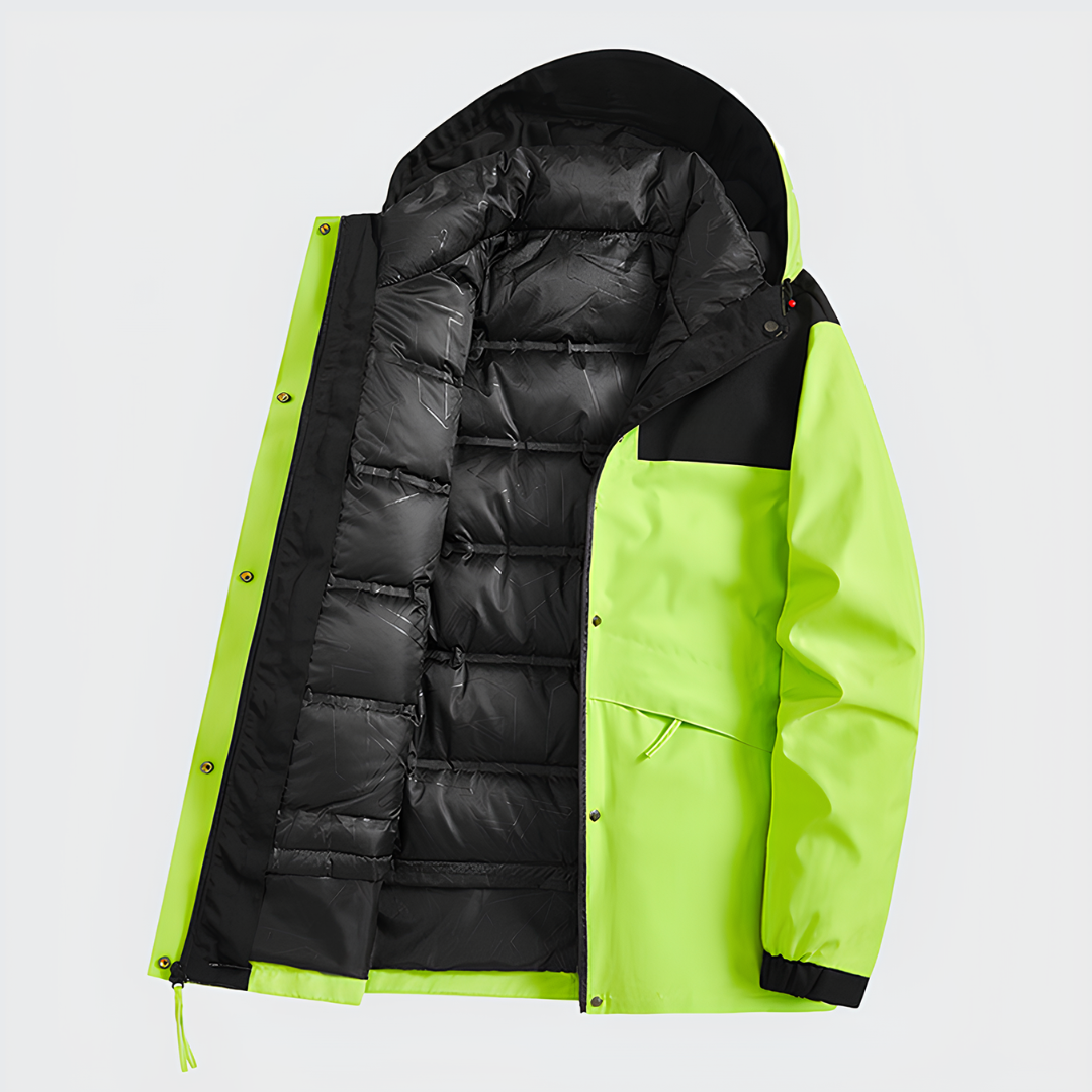 グレイシア 3in1ダウンジャケット メンズ 防水防風 可変インナーダウン搭載 軽量設計 高保温 通勤アウトドア対応 幅広いシーン対応