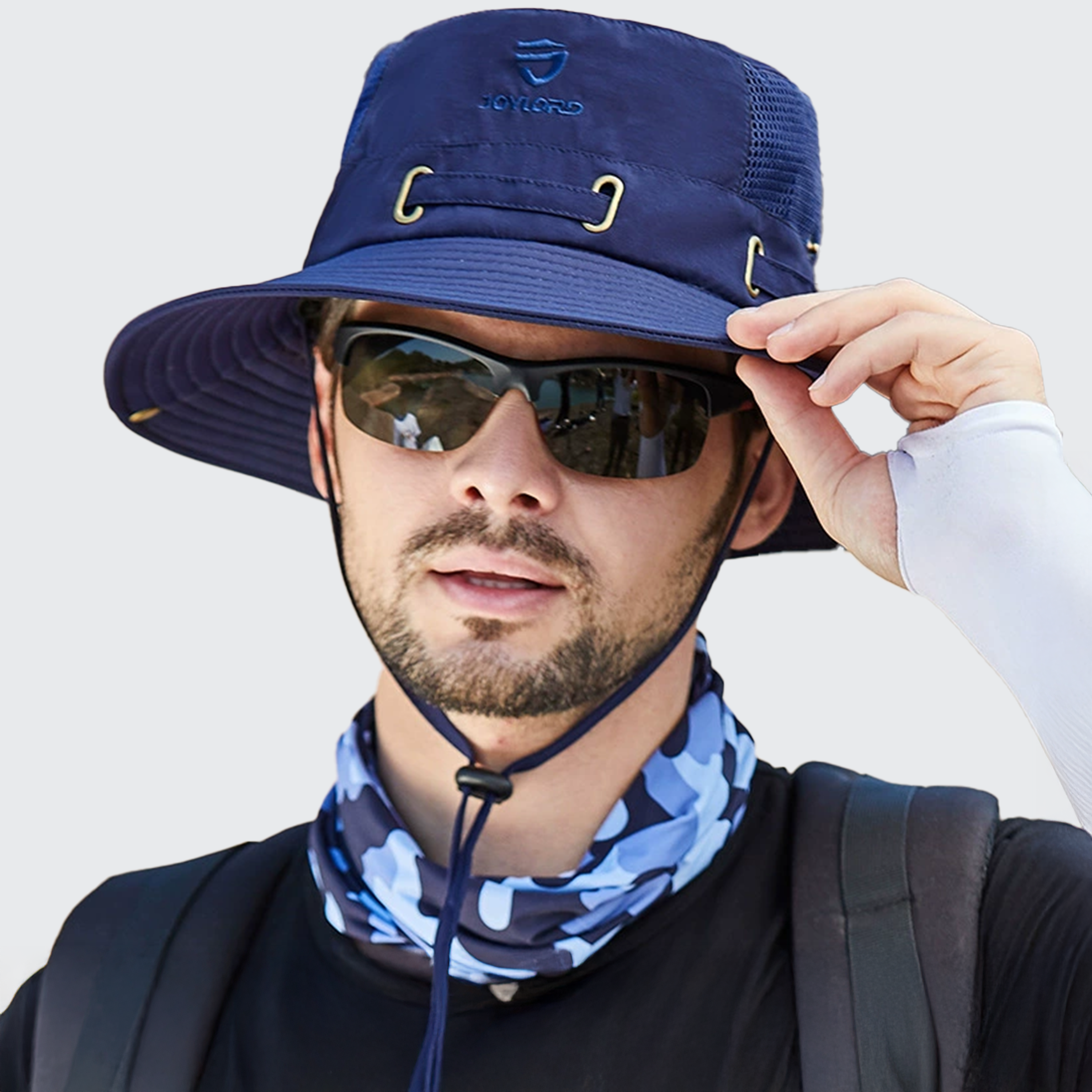 River Flow メンズ バケットハット 調節可能 UVカット 通気性 折りたたみ 耐候性 アウトドア向け 快適フィット 軽量 旅行にも最適