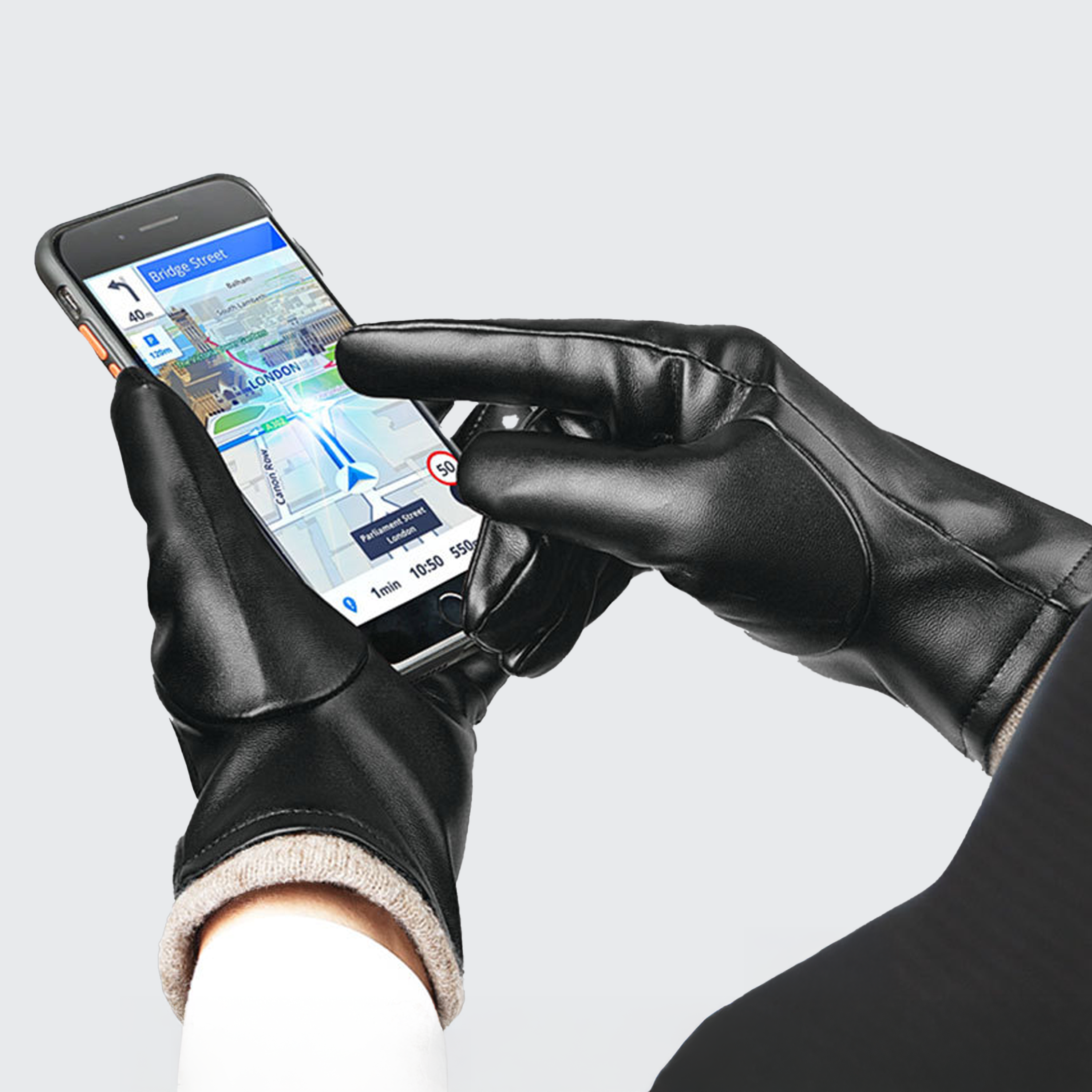 Dapper メンズ タッチスクリーン手袋 保温ライナー付き 撥水 防寒 おしゃれ 快適 スマホ対応 通勤 アウトドア対応