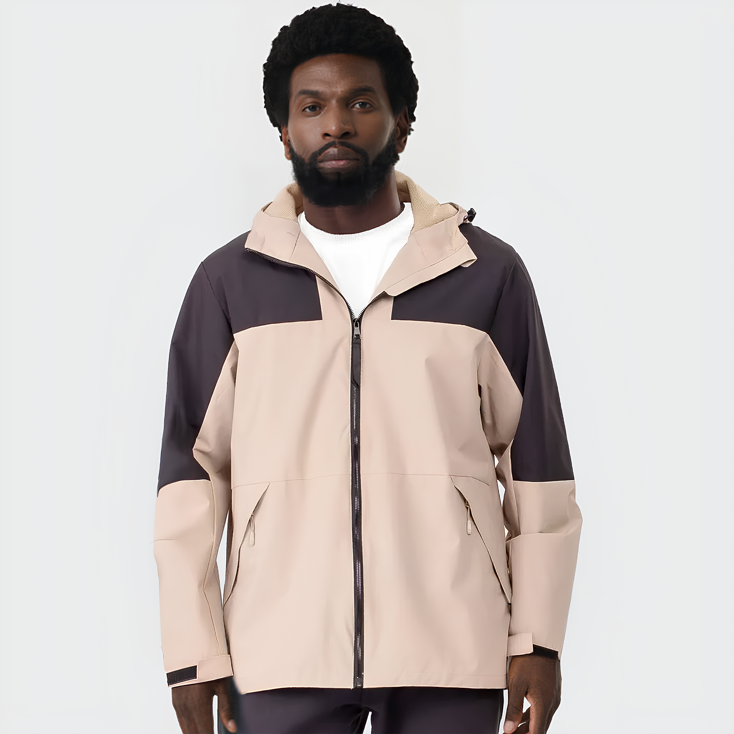 Overland メンズ 防風 UVカット フリース裏地 快適着心地 アウトドアジャケット 多機能ポケット付き 防寒仕様