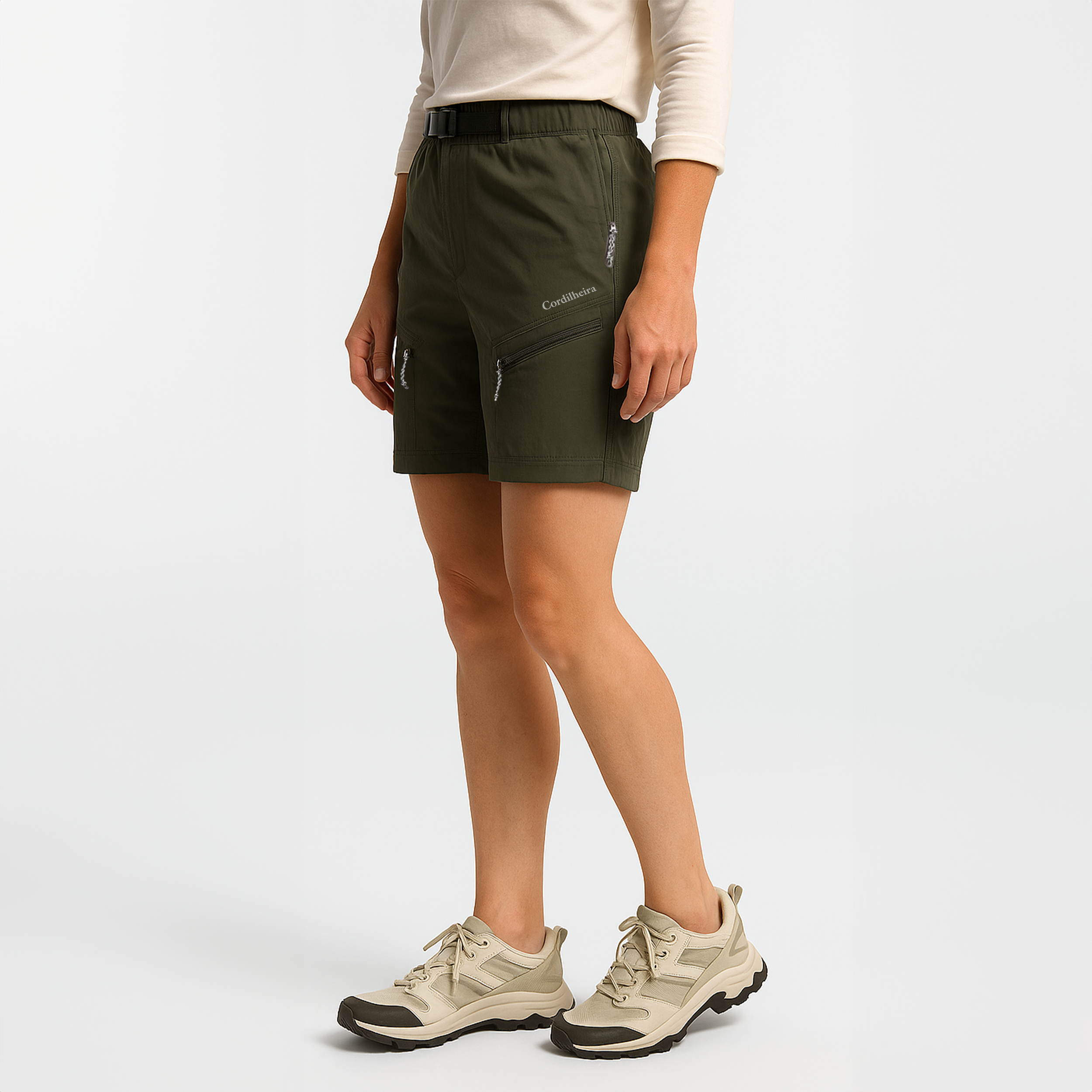 レディース 2in1パンツ アウトドア向け 変形ショート対応 防水性 ジッパーポケット搭載 快適さと機能性 軽量設計で動きやすい アウトドアレジャー対応