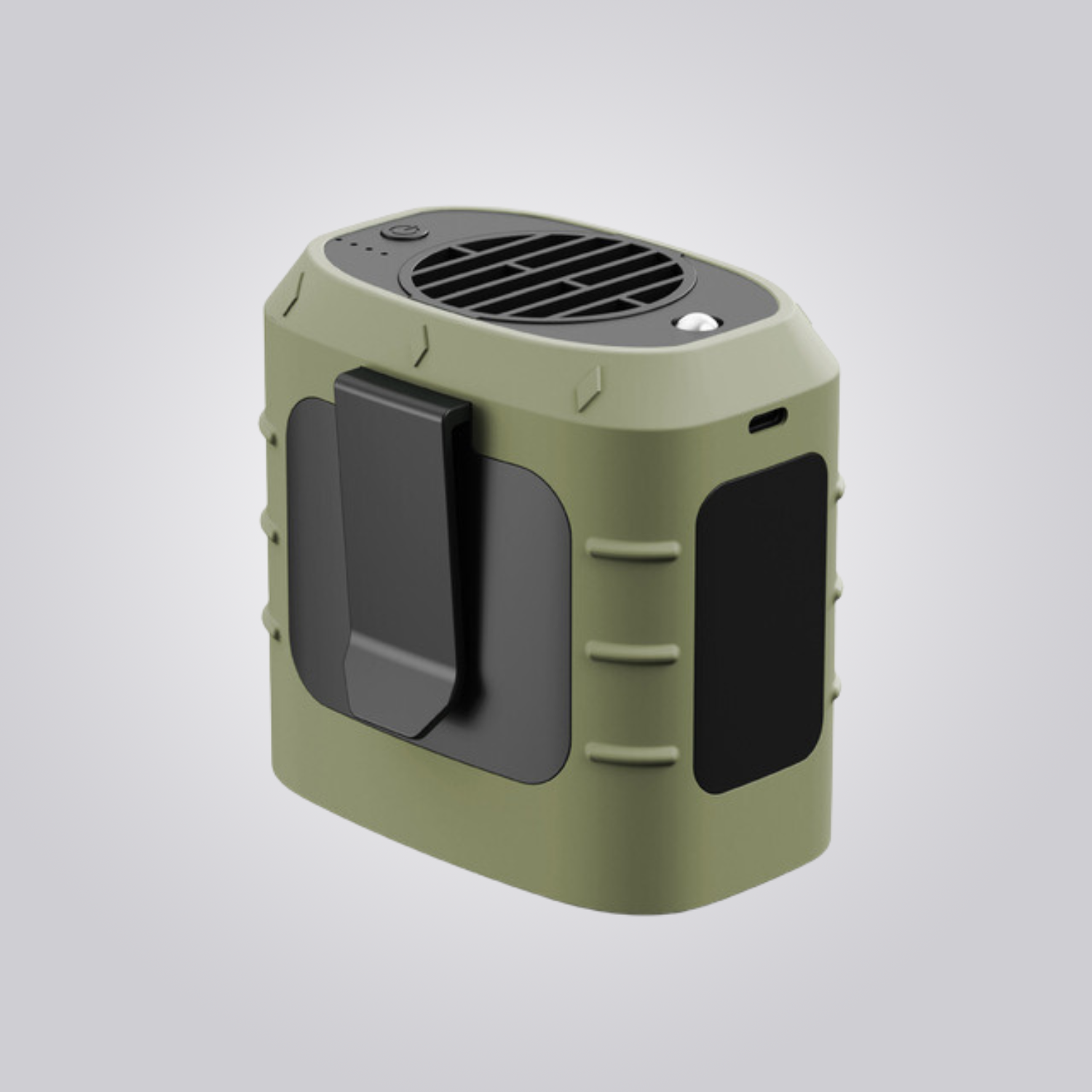 8000mAh 充電式ミニファン LEDライト付き ポータブル多機能 アウトドア旅行向け 長時間連続使用可能 屋外持ち運び便利