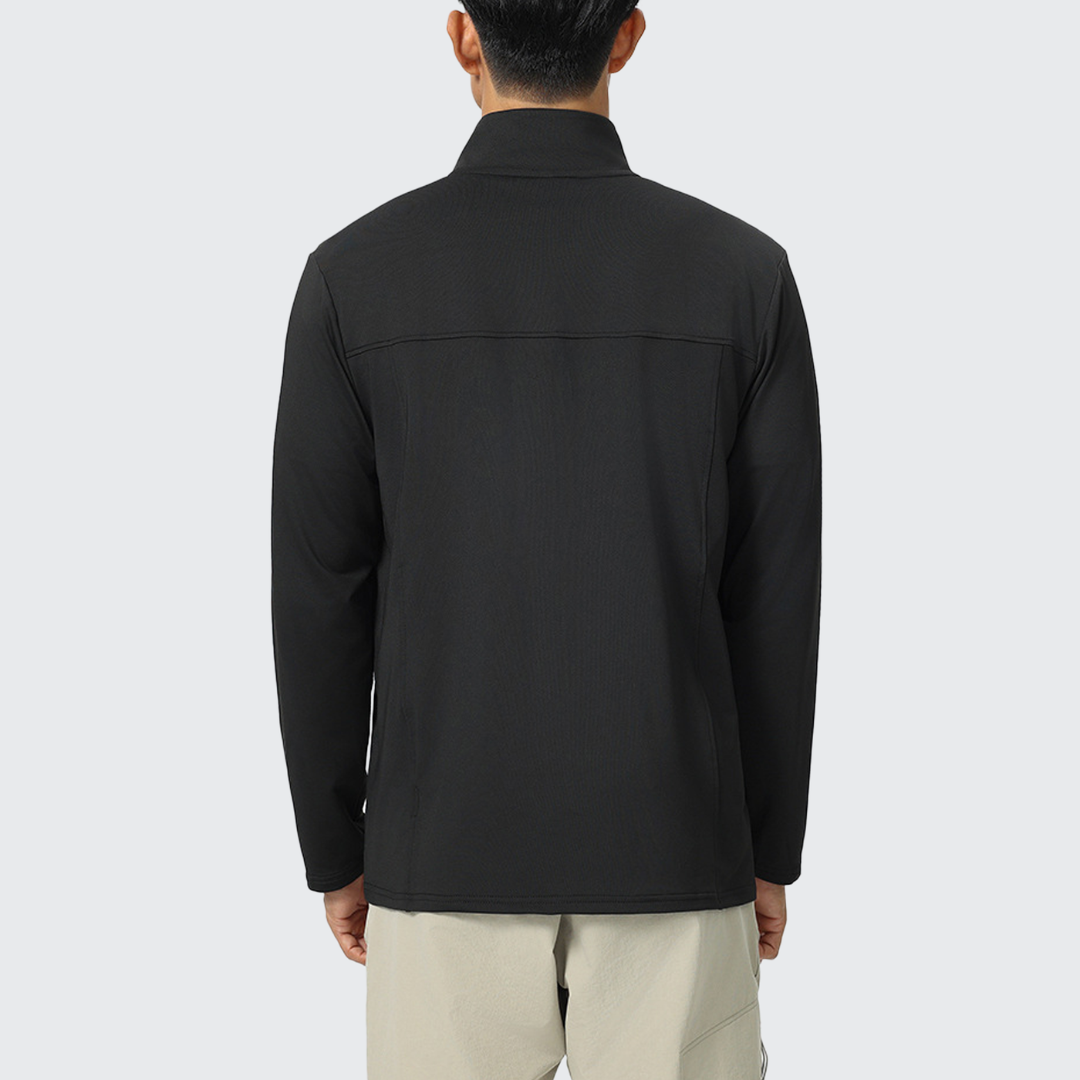 メンズストリームラインジャケット 伸縮素材で動きやすい 通気性抜群 ジップポケット搭載 アクティブ男性向け 高機能スポーツウェア