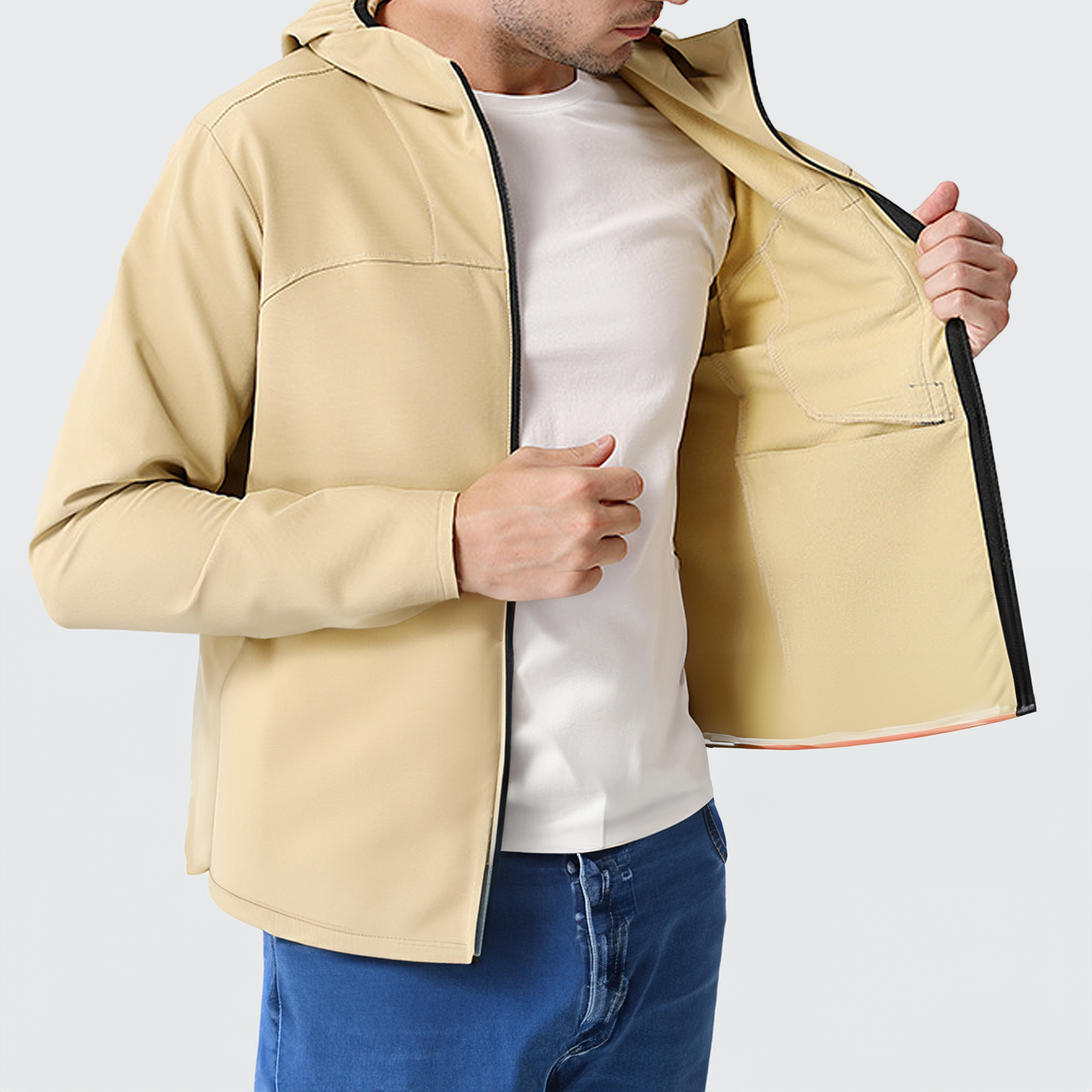 Stealth メンズ フリースライニング 防寒 アウトドアジャケット 調整フード ジップポケット 高機能 保温性抜群 寒冷地対応 アウトドア愛好家向け