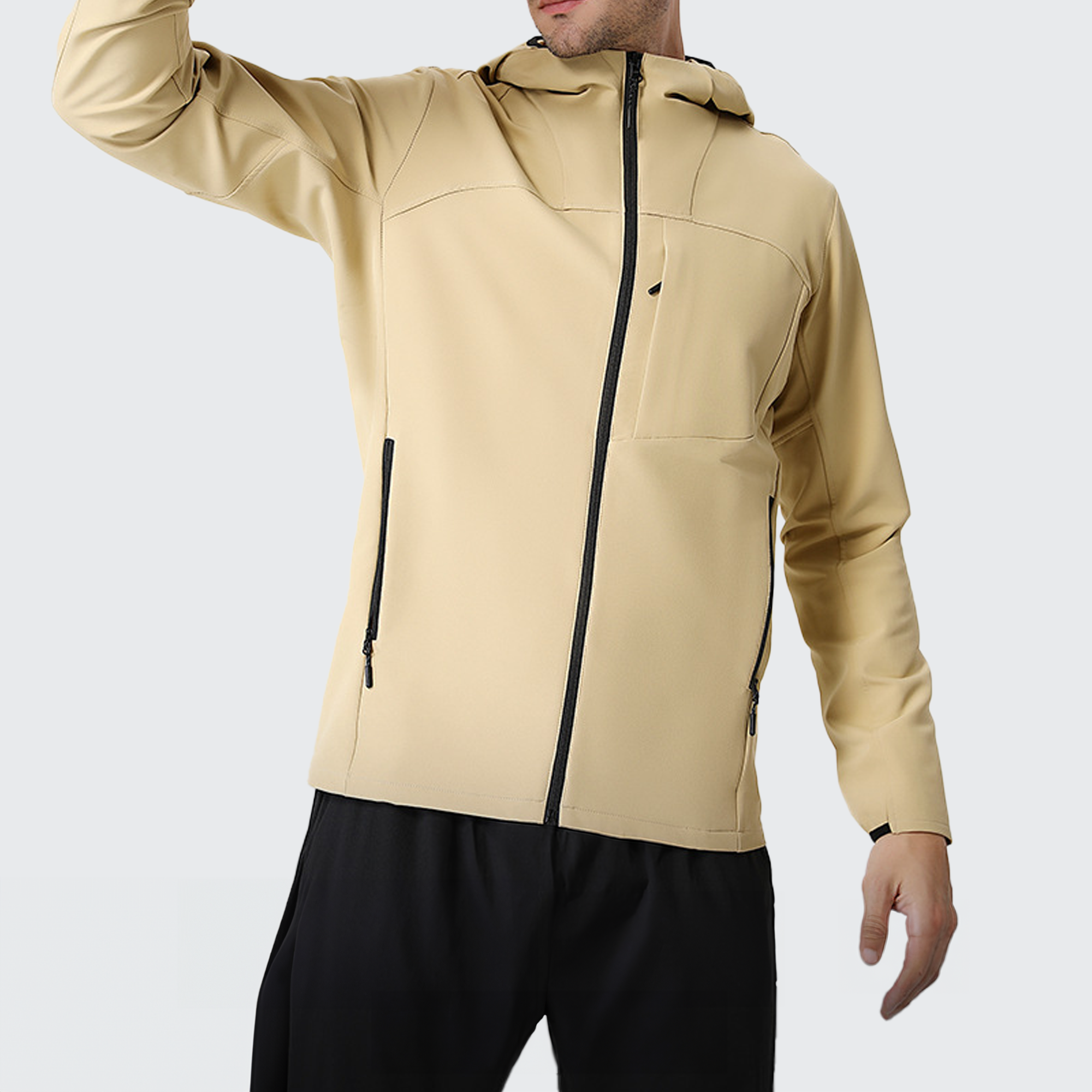 Stealth メンズ フリースライニング 防寒 アウトドアジャケット 調整フード ジップポケット 高機能 保温性抜群 寒冷地対応 アウトドア愛好家向け