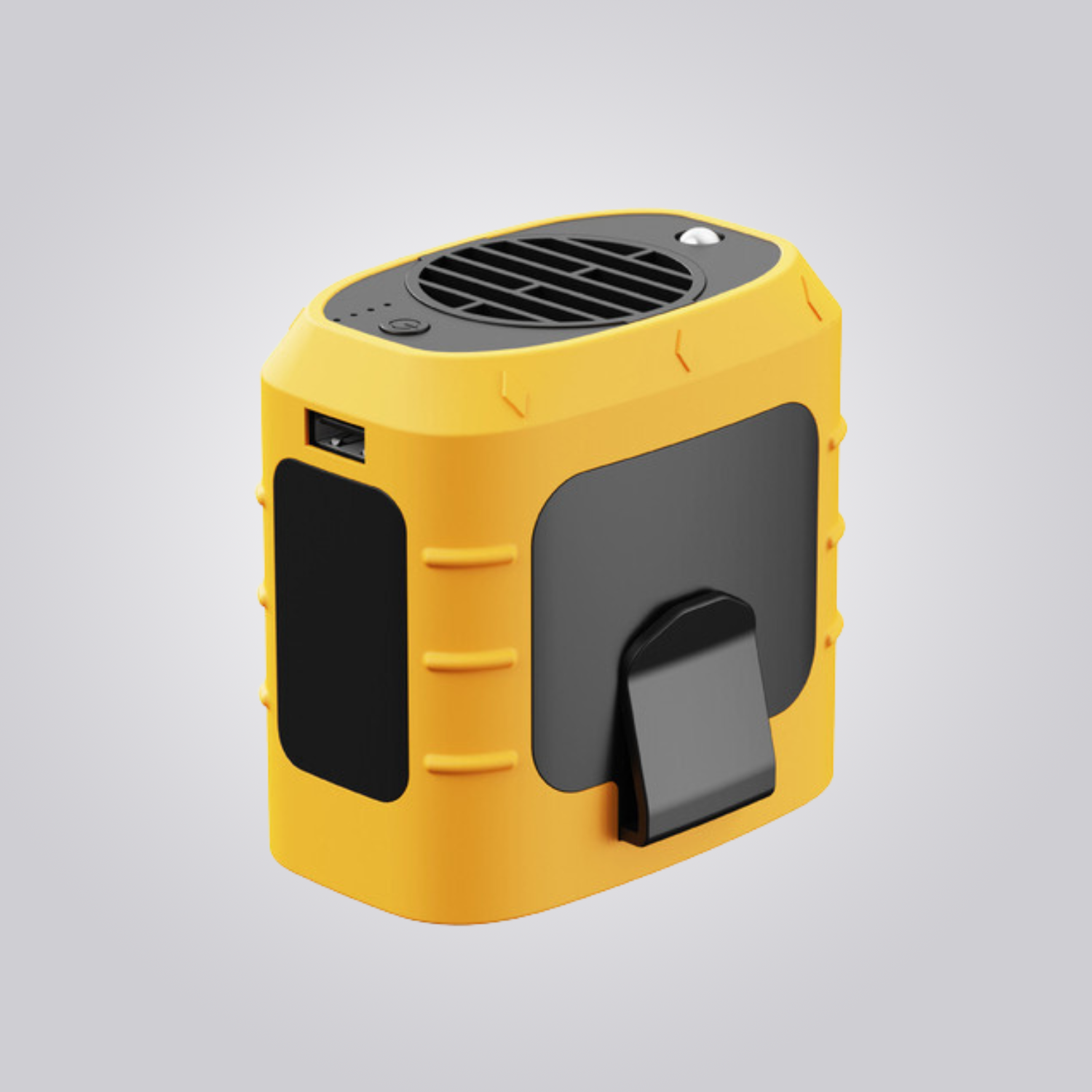 8000mAh 充電式ミニファン LEDライト付き ポータブル多機能 アウトドア旅行向け 長時間連続使用可能 屋外持ち運び便利