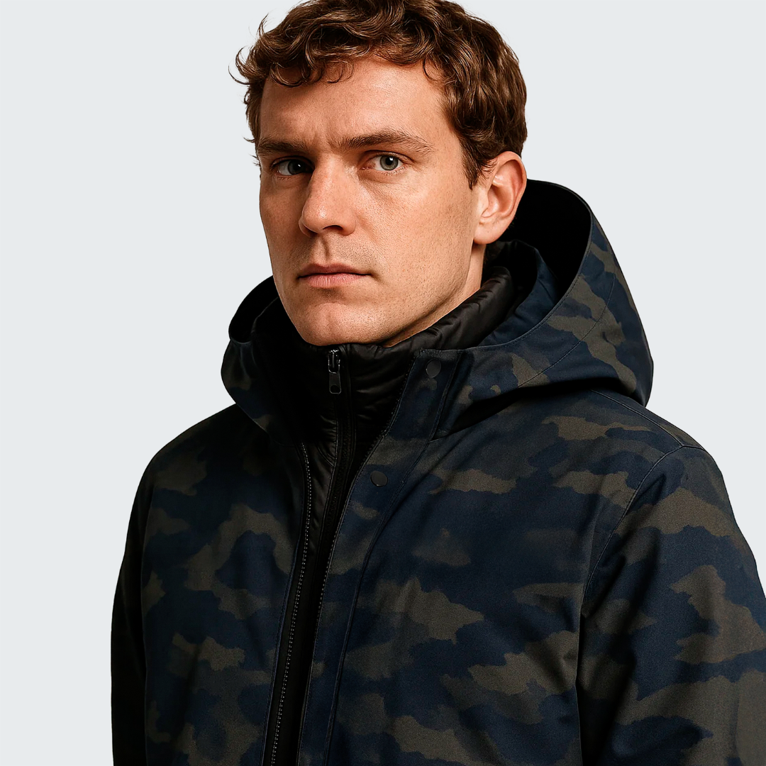 Stormhood 2-in-1 ダウンジャケット 高機能 防水透湿 全天候対応 フード着脱可 8000mm アウトドア向け