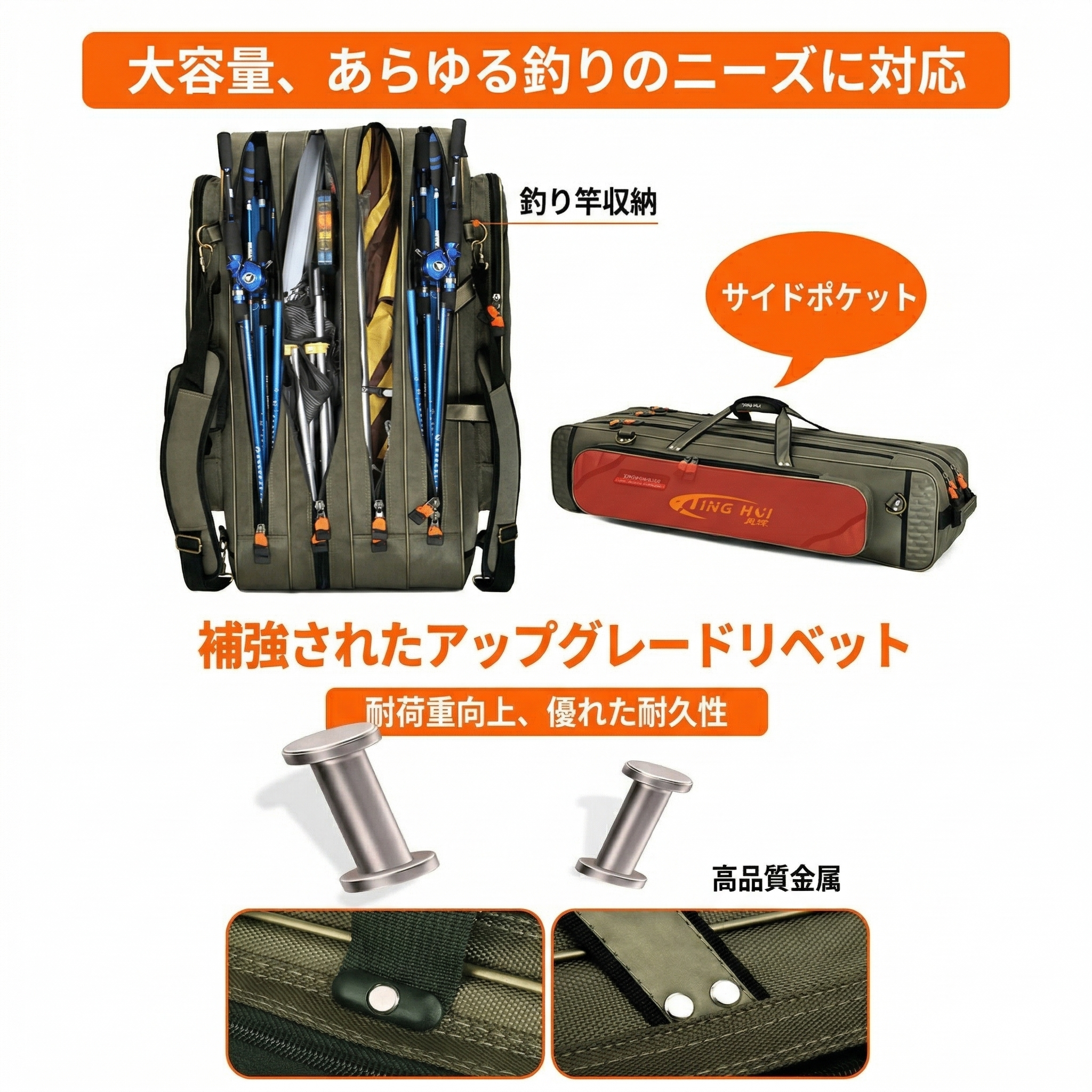 【プロ仕様】圧倒的な収納力。Sakamping Hard-S フィッシングバックパック | 大容量・防水耐摩耗設計 | 多数のポケットでタックルを完璧に整理 | 釣り・アウトドア・キャンプに最適 | 安心の1年保証付