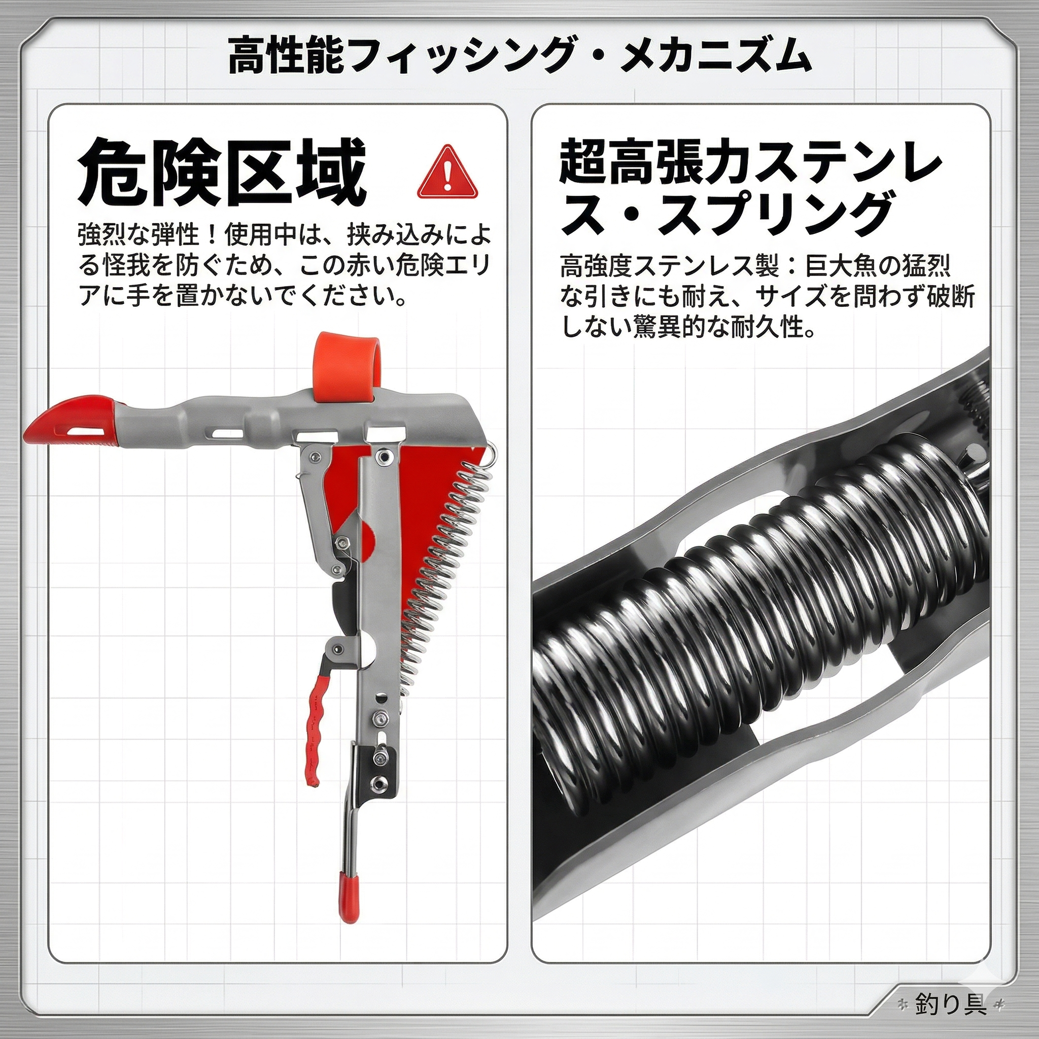 【2026年最新自動化モデル】瞬時にフッキング！Sakamping M1 自動合わせ竿掛け | 高感度ダブルスプリング搭載・錆に強いステンレス製 | 置き竿・投げ釣り・大物狙いに最適 | 安心の1年保証付