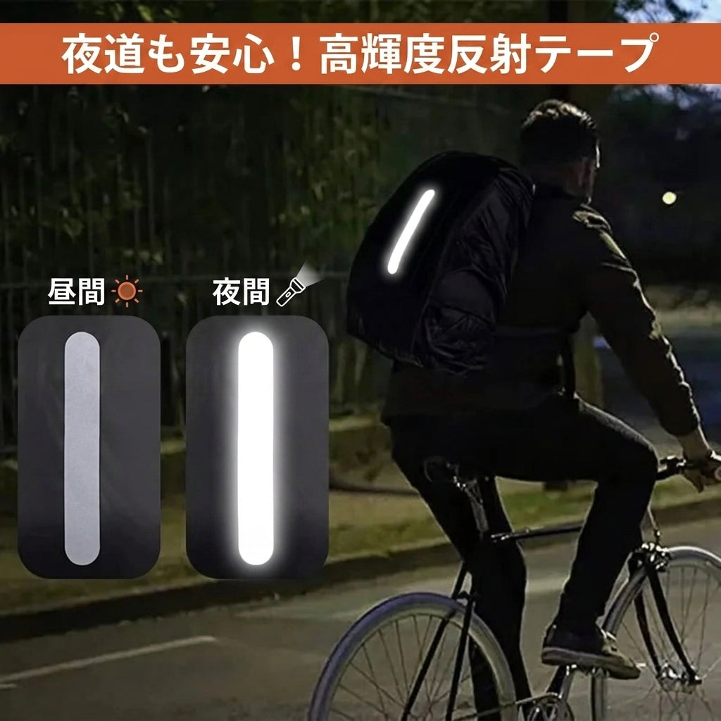 【突然の豪雨から大切な装備を死守】Sakamping 高視認性 ザックカバー | 反射テープ付き・強力撥水・軽量 | 本格登山・ハイキング・防災対応 | 1年保証付