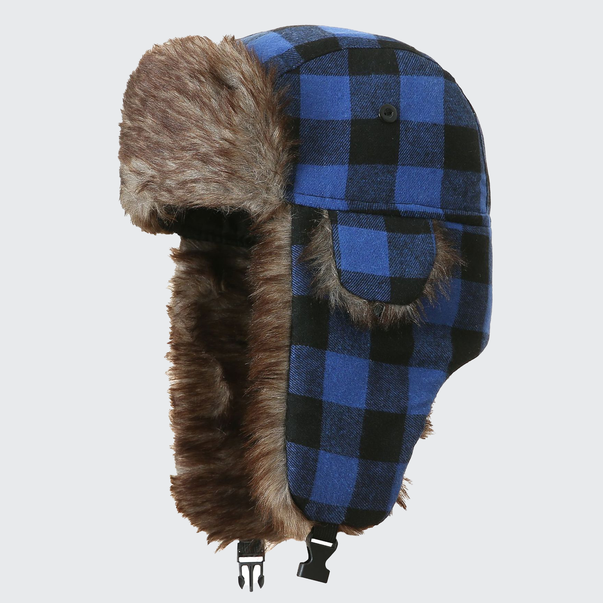 Chess トラッパーハット プラッド柄 保温フェイクファー 内装 耳あて付き アウトドア対応 寒冷地向け 耐風性と軽量デザイン