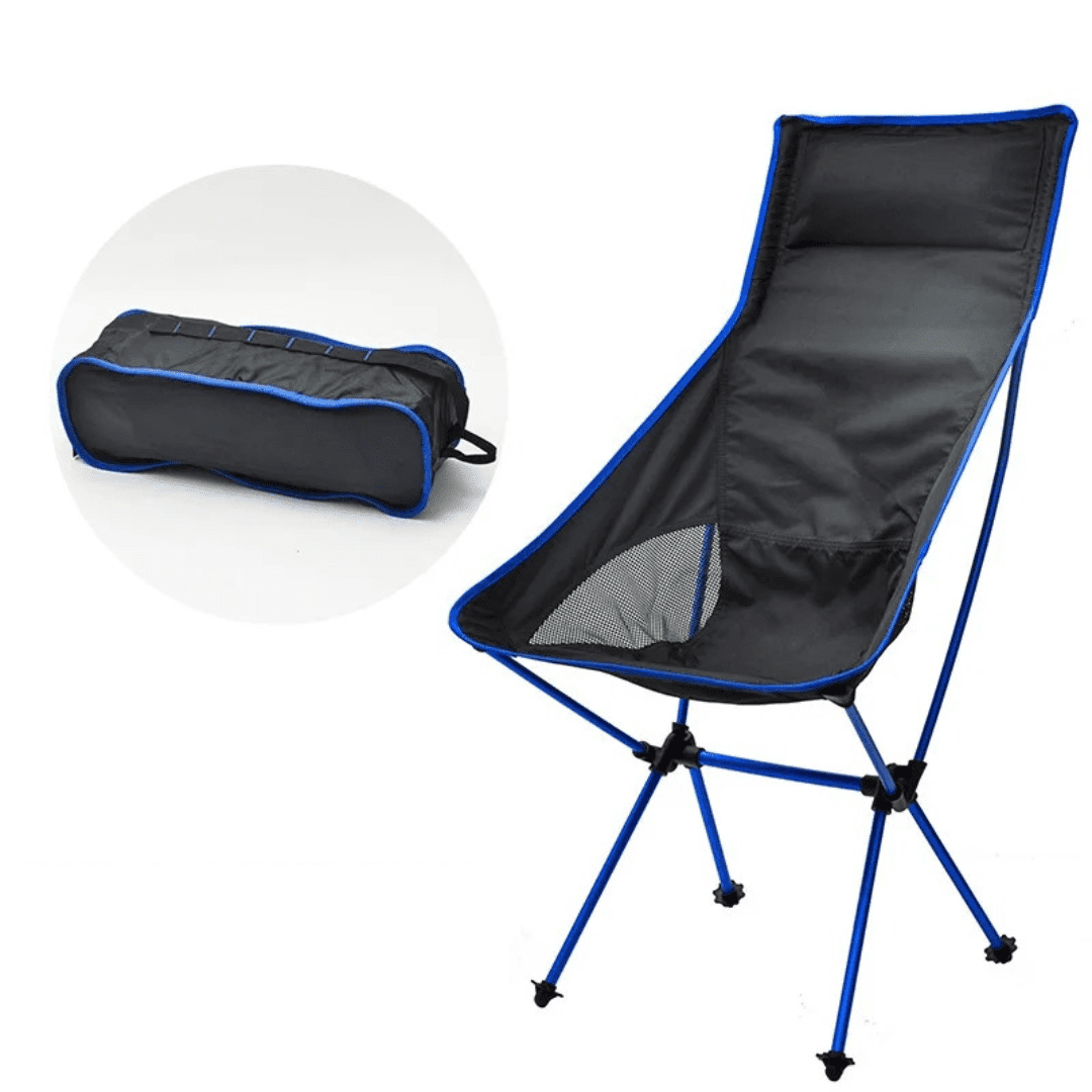 Cadeira Ultraleve Portátil - Folding Plus [Camping - Móveis - Cadeira] 01.1 - Cadeira Ultraleve Portátil - Folding Plus Pescamping Azul 