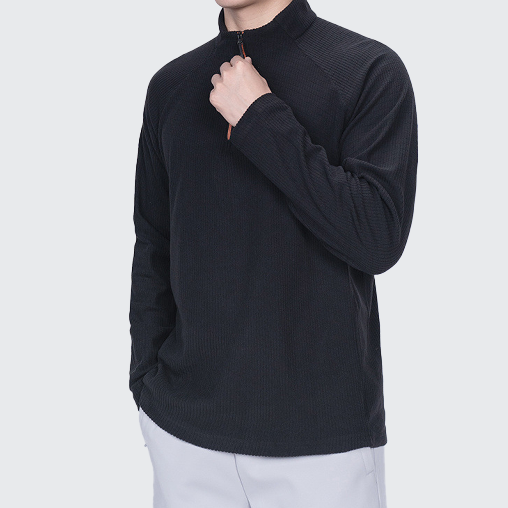 ソフトシェル長袖シャツ メンズ 通気性抜群 ジップカラー 調節可能 人間工学フィット アウトドア向け 日常使いにも快適 兼用