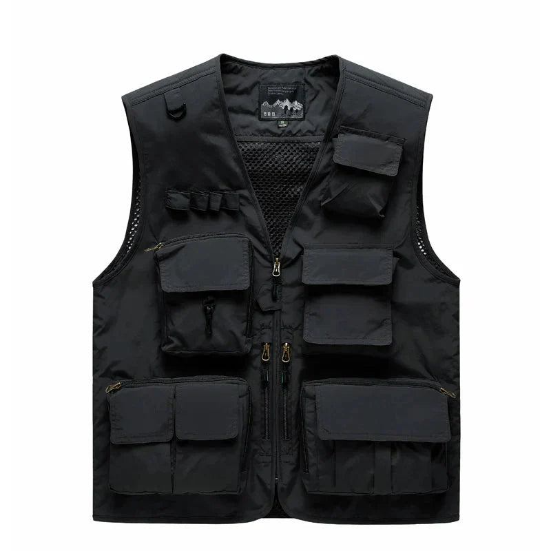 【手ぶらで釣行】Sakamping メッシュフィッシングベスト | 大容量マルチポケット・背面取り外し可能 | 通気性抜群・速乾ナイロン採用 | 渓流・堤防・ルアーフィッシング対応 | サイズ調整可能・多機能設計