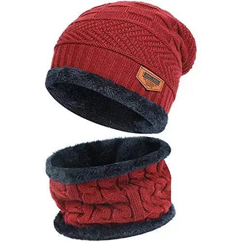 Gorro de malha grossa + Balaclava - Loritta [Vestuário - Acessórios - Gorros] 01 - Gorro de malha grossa + Balaclava - Loritta Pescamping Vermelho 