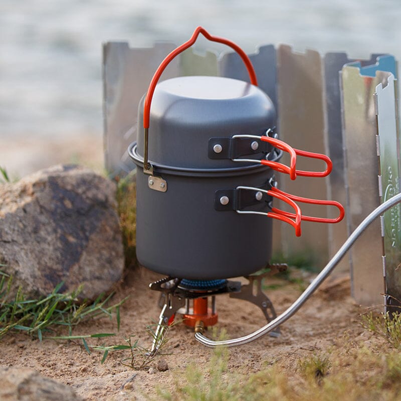 Kit Panelas de Acampamento - PotSet [Camping - Cozinha - Panelas] 01 - Kit Panelas de Acampamento Pescamping 