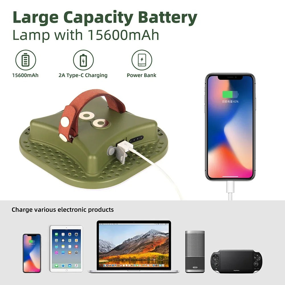 MOSLIGHT 充電式アウトドアランタン 防水 パワーバンク機能 磁石ベース付き アウトドア愛好家に最適 高輝度 長時間点灯 耐候性